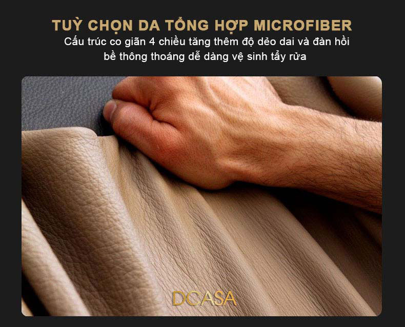 Chất liệu da microfiber độ đàn hồi cao