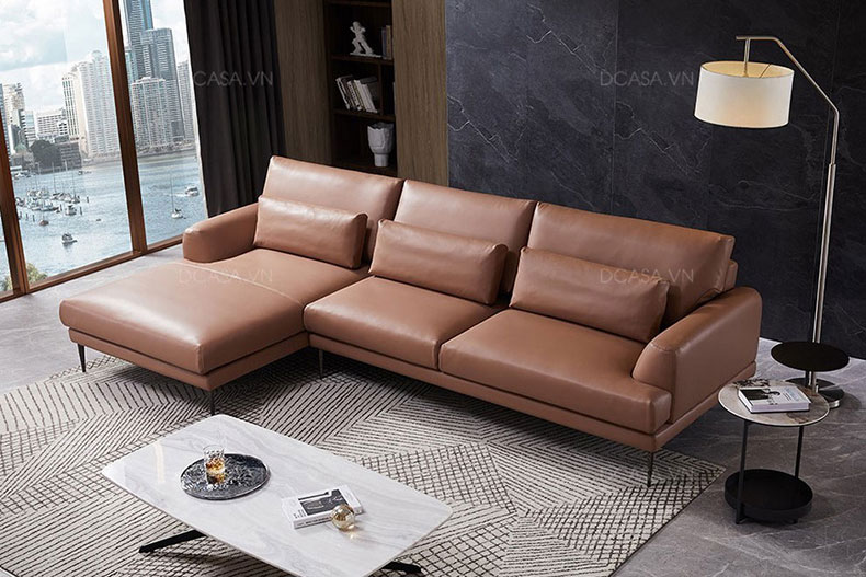 ghế sofa da bò thật cao cấp 