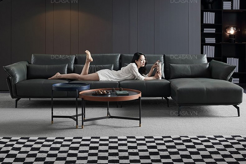 Ghế sofa da hiện đại DSD01