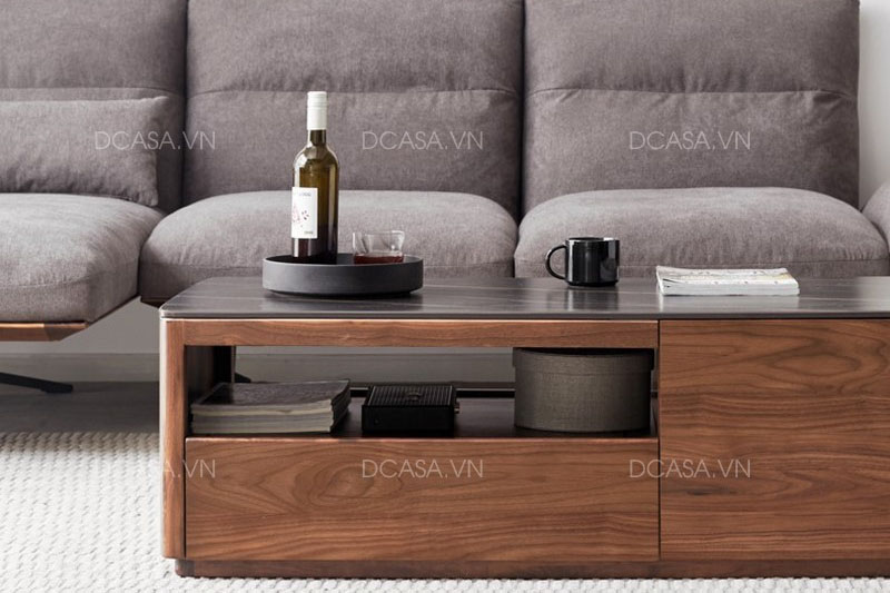 Bàn Trà Gỗ Mặt Đá BT061