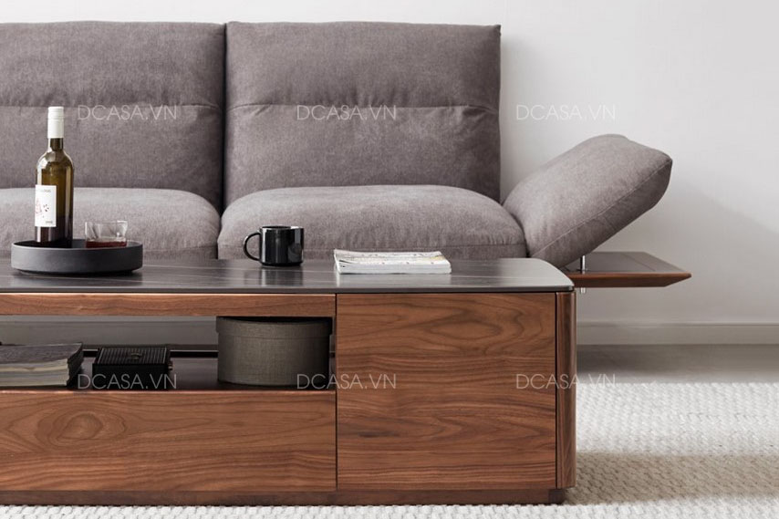 Bàn Trà Gỗ Mặt Đá BT061