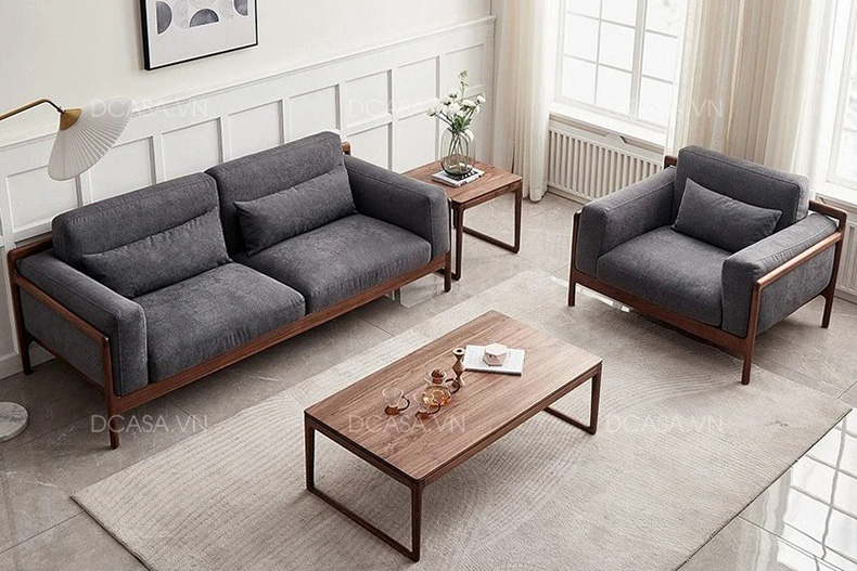 Sofa dáng dài chất khung gỗ