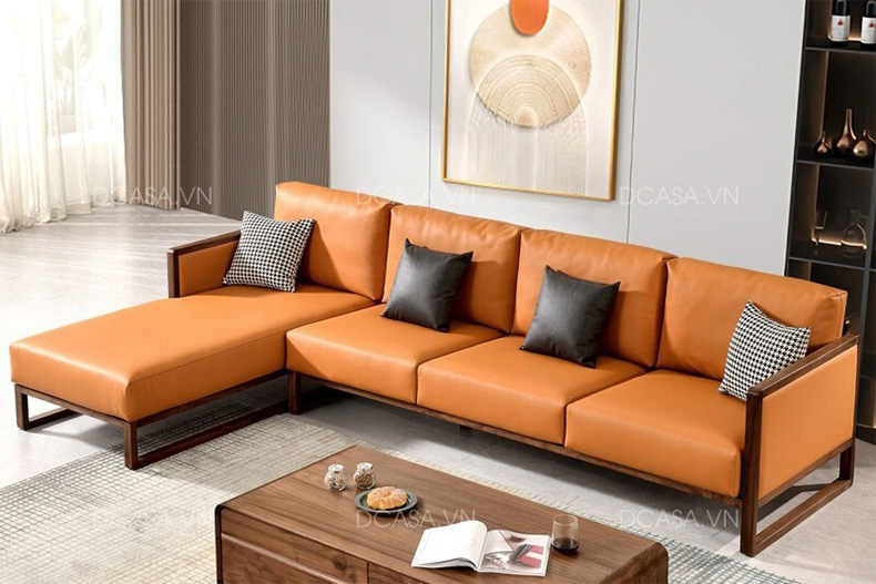 Ghế sofa góc gỗ đẹp