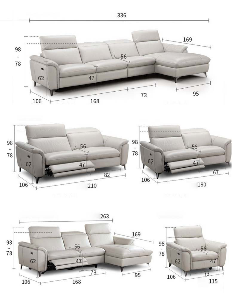 kích thước ghế sofa thông minh STM5