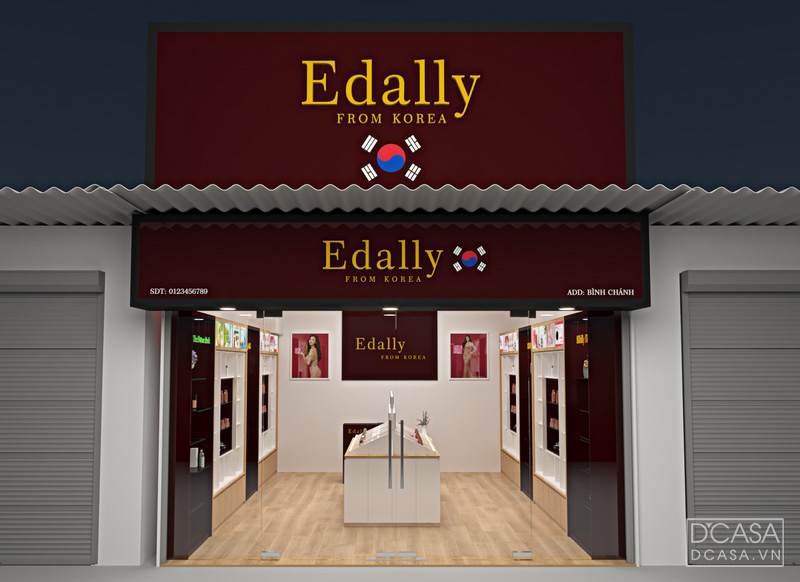 Khám phá thiết kế showroom mỹ phẩm Edally Bình Chánh