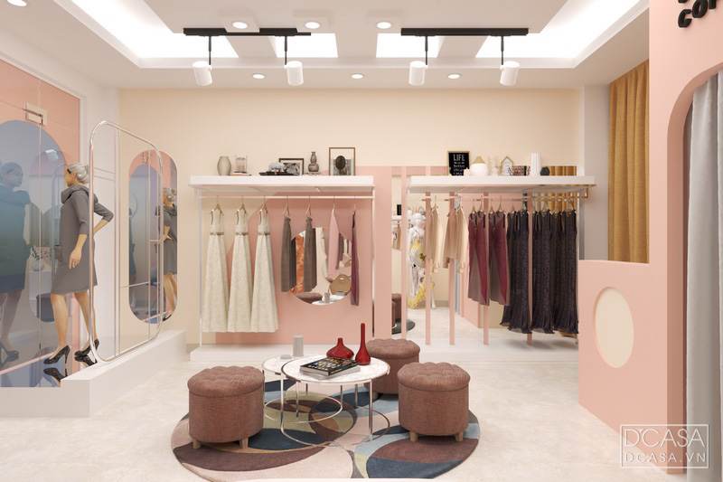 Mẫu thiết kế shop - showroom thời trang ấn tượng