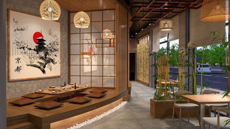 Ý tưởng thiết kế nhà hàng chuẩn phong cách Nhật Bản