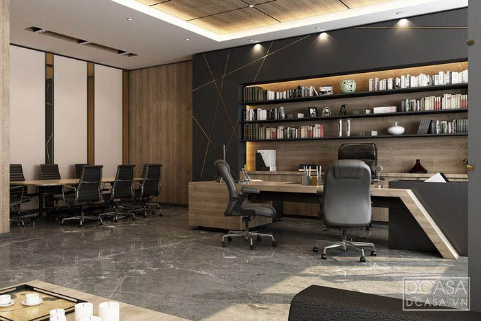 Thiết kế nội thất phòng giám đốc công nghệ công ty iSky