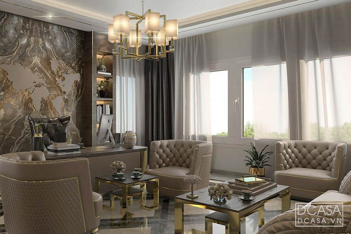 Thiết kế nội thất phòng giám đốc Phương Linh