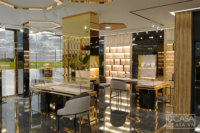 Thiết kế showroom vàng trang sức