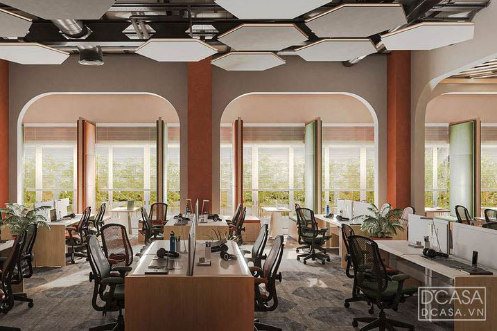 Thiết kế văn phòng co-working công ty Focus HCM