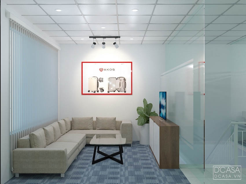 Thiết kế nội thất văn phòng Sakos theo phong cách tối giản