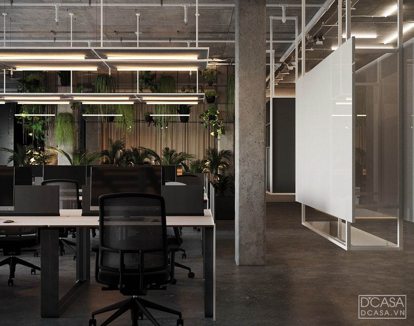 Không gian xanh trong thiết kế văn phòng công ty 